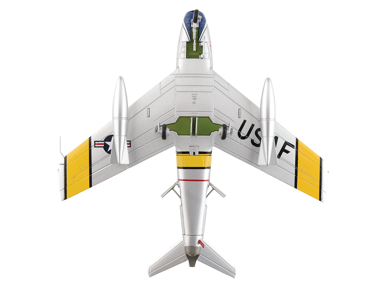 North American F-86F Sabre Fighter Aircraft "24872 Gene Kranz My Darling Marta, 69th Fighter Bomber Squadron, EAA Aviation Museum" United States Air Force "Air Power Series" 1/72 Diecast Model by Hobby Master-DiecastModeler.com