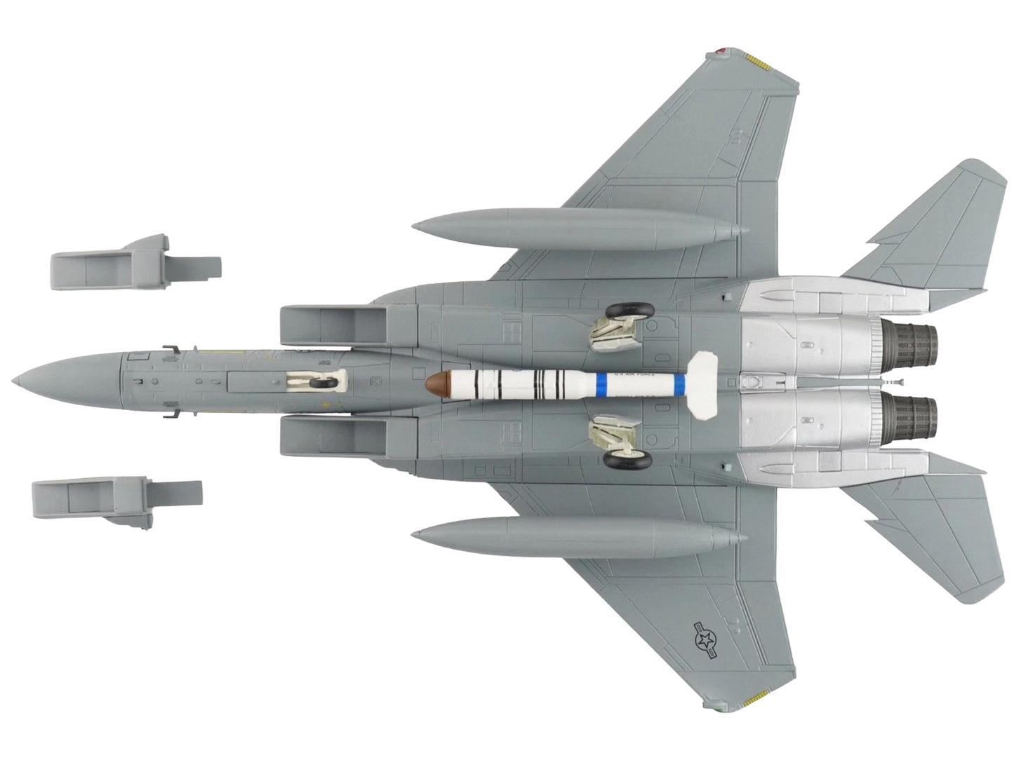 McDonnell Douglas F-15A Eagle Fighter Aircraft "76-0111 318th Fighter Interceptor Squadron" United States Air Force "Air Power Series" 1/72 Diecast Model by Hobby Master-DiecastModeler.com