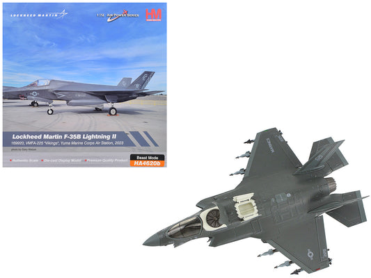 Lockheed Martin F-35B Lightning II Aircraft Beast Mode Configuration "VMFA-225 Vikings Yuma Marine Corps Air Station" (2023) United States Marine Corps "Air Power Series" 1/72 Diecast Model by Hobby Master-DiecastModeler.com