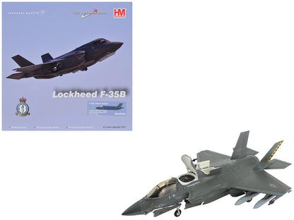 Lockheed Martin F-35B Lightning II Aircraft (Beast Mode) "Black Death VMFA-542 MCAS Cherry Point" (2023) United States Marine Corps "Air Power Series" 1/72 Diecast Model by Hobby Master-DiecastModeler.com