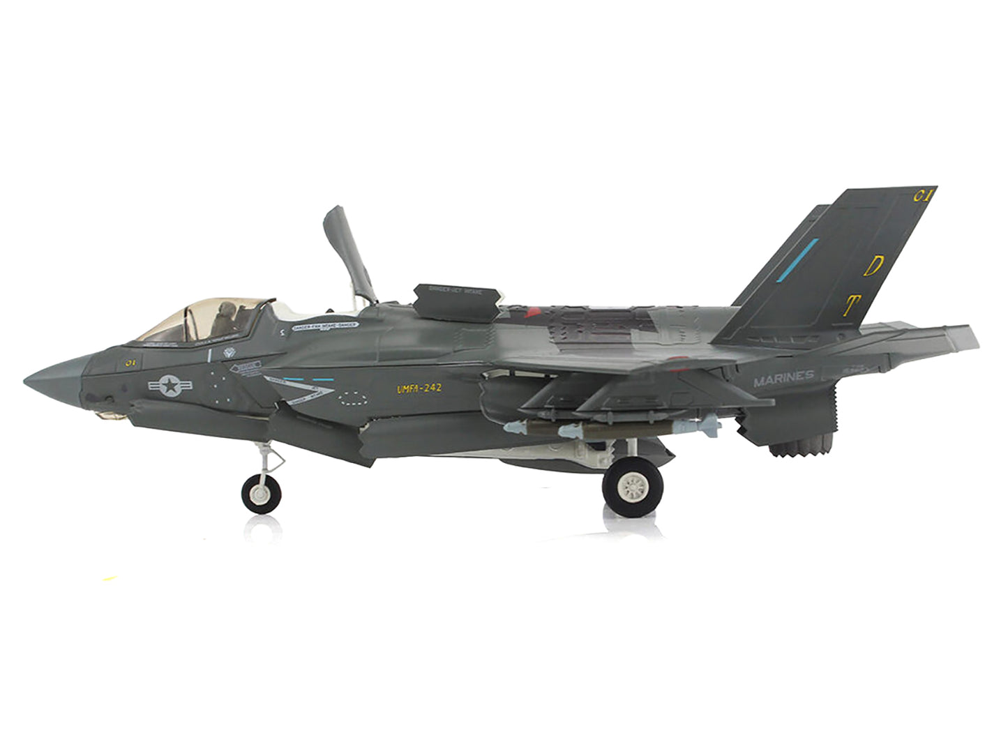 Lockheed F-35B Lightning II Aircraft (Beast Mode) "169623 VMFA-242 Bats Iwakuni Japan" (2024) United States Marine Corps "Air Power Series" 1/72 Diecast Model by Hobby Master