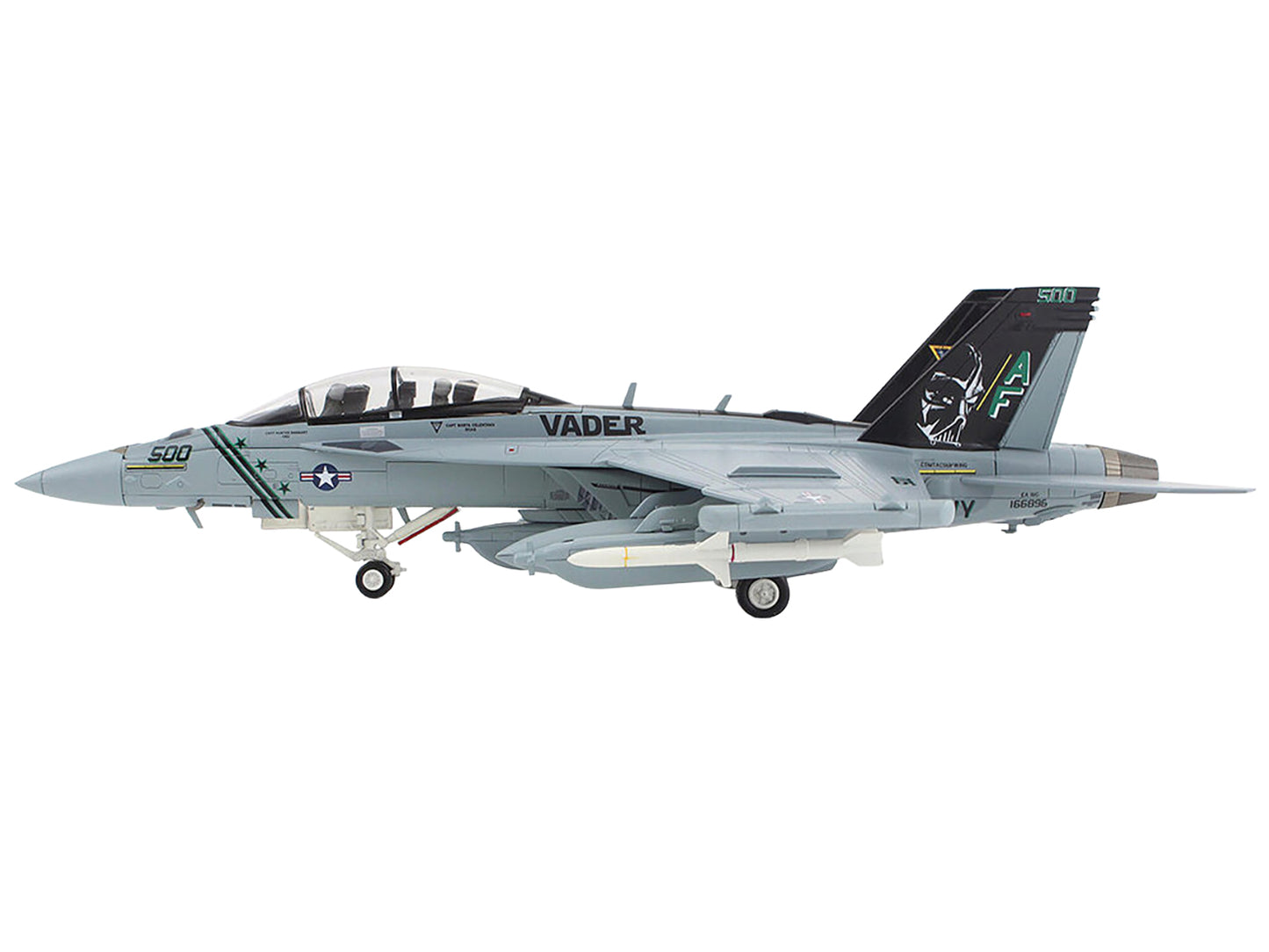 Boeing EA-18 Growler Aircraft "VAQ-209 Star Warriors AF500 Vader" (2024) United States Navy "Air Power Series" 1/72 Diecast Model by Hobby Master