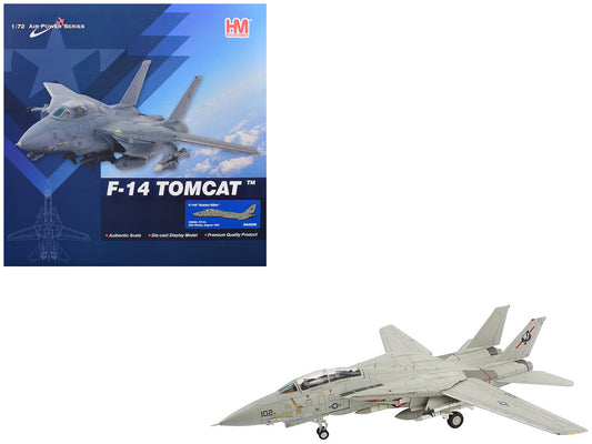 Grumman F-14A Tomcat Fighter Aircraft "Sukhoi Killer VF-41 Black Aces USS Nimitz" (1981) United States Navy "Air Power Series" 1/72 Diecast Model by Hobby Master