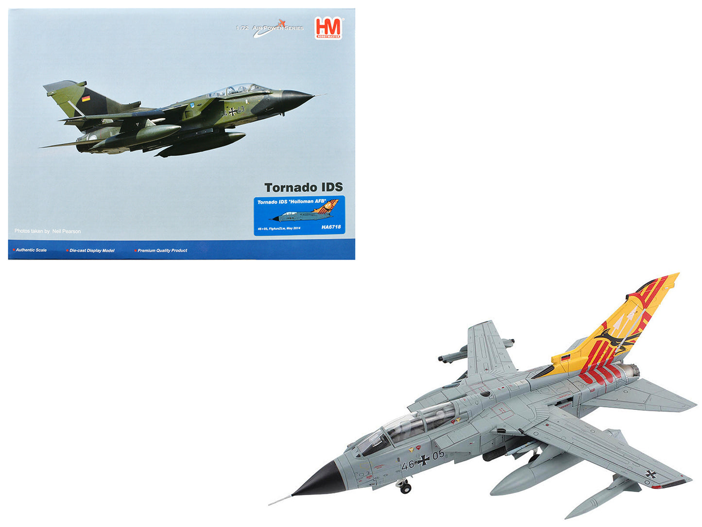 Panavia Tornado IDS Aircraft "FlgAusZLw Holloman AFB" (2014) German Luftwaffe "Air Power Series" 1/72 Diecast Model by Hobby Master-DiecastModeler.com