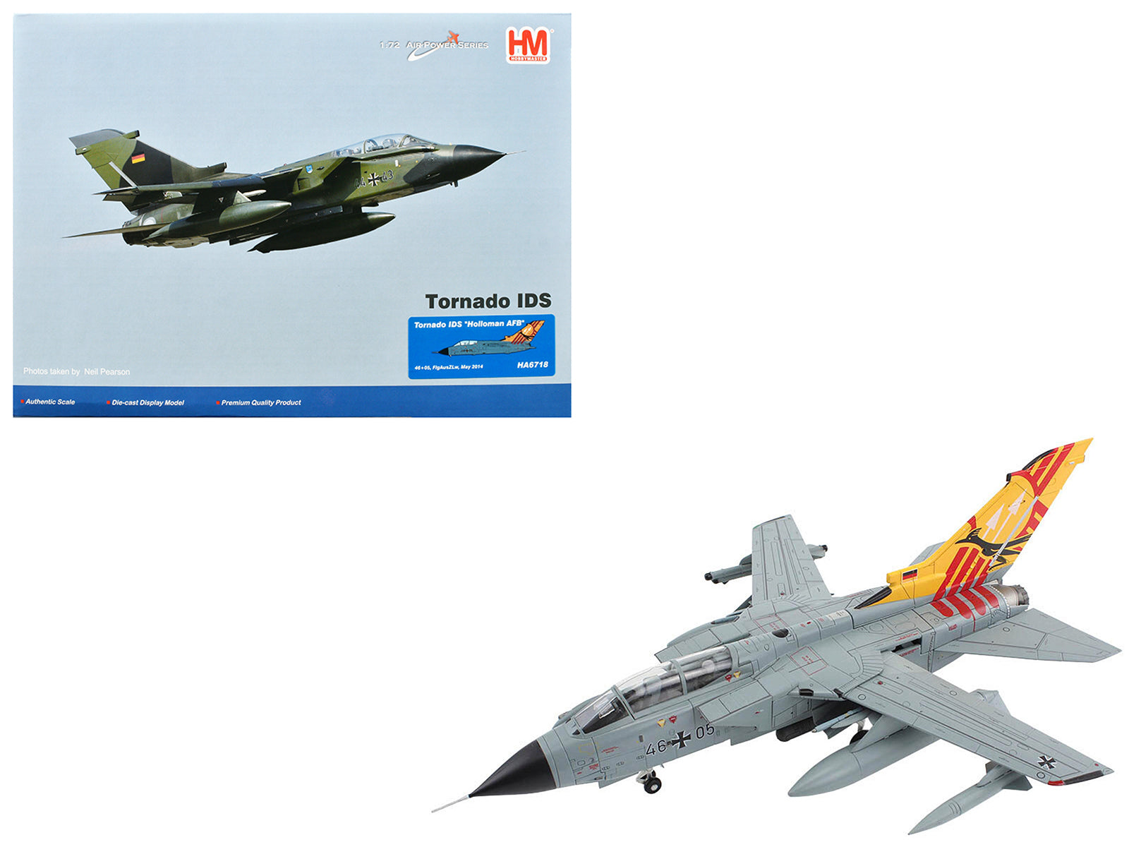 Panavia Tornado IDS Aircraft "FlgAusZLw Holloman AFB" (2014) German Luftwaffe "Air Power Series" 1/72 Diecast Model by Hobby Master-DiecastModeler.com