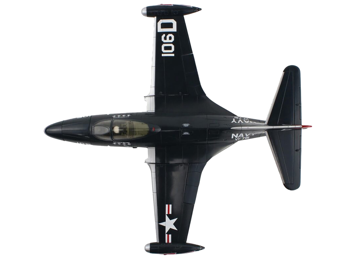 Grumman F9F-5 Panther Aircraft "VF-781 Royce Williams Action Speak Louder than Medals" United States Navy "Air Power Series" 1/48 Diecast Model by Hobby Master-DiecastModeler.com