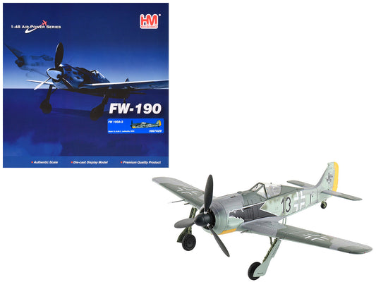 Focke-Wulf Fw 190A-3 Fighter Aircraft "8. Staffel Jagdgeschwader 2 (8/JG.2) World War II" German Luftwaffe "Air Power Series" 1/48 Diecast Model by Hobby Master-DiecastModeler.com