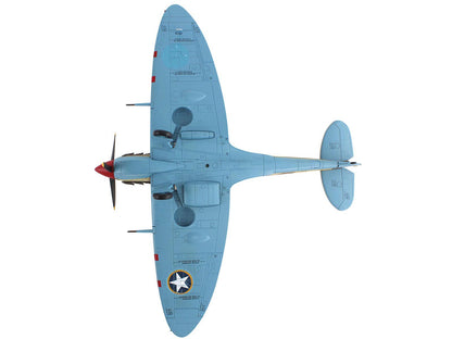 Supermarine Spitfire Mk.Vb Trop Fighter Aircraft "ER570 4th Fighter Squadron 52nd Fighter Group" (1943) Mediterranean Allied Coastal Air Force "Air Power Series" 1/48 Diecast Model by Hobby Master