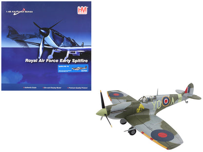 Supermarine Spitfire Mk Vb Fighter Aircraft "EN921 Flying Officer Jack Sheppard No. 401 Squadron" (1943) Royal Canadian Air Force "Air Power Series" 1/48 Diecast Model by Hobby Master-DiecastModeler.com
