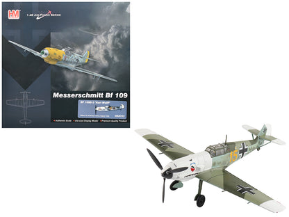 Messerschmitt Bf 109E-3 Fighter Aircraft "Yellow 15 Karl Wolff III/JG 52 France" (1940) German Luftwaffe "Air Power Series" 1/48 Diecast Model by Hobby Master