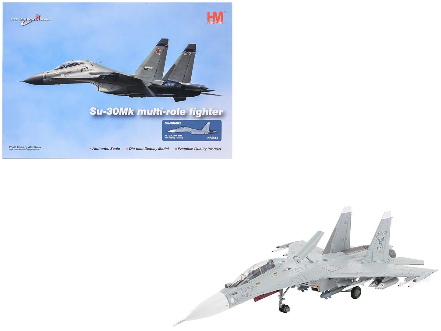 Sukhoi Su-30MK2 Flanker-G Fighter Aircraft "White 17 China" (2022) People's Liberation Army Naval Air Force (PLANAF) "Air Power Series" 1/72 Diecast Model by Hobby Master