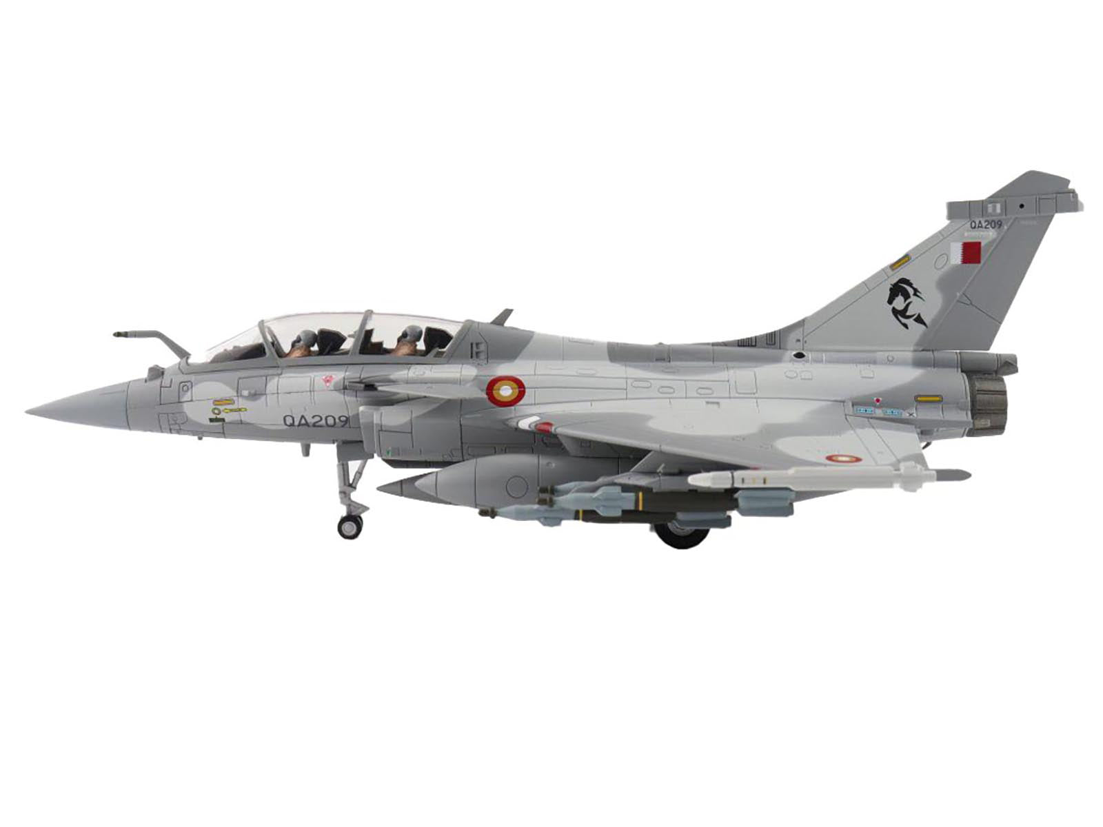 Dassault Rafale DQ Fighter Aircraft "QA209" (2021) Qatar Emiri Air Force "Air Power Series" 1/72 Diecast Model by Hobby Master-DiecastModeler.com