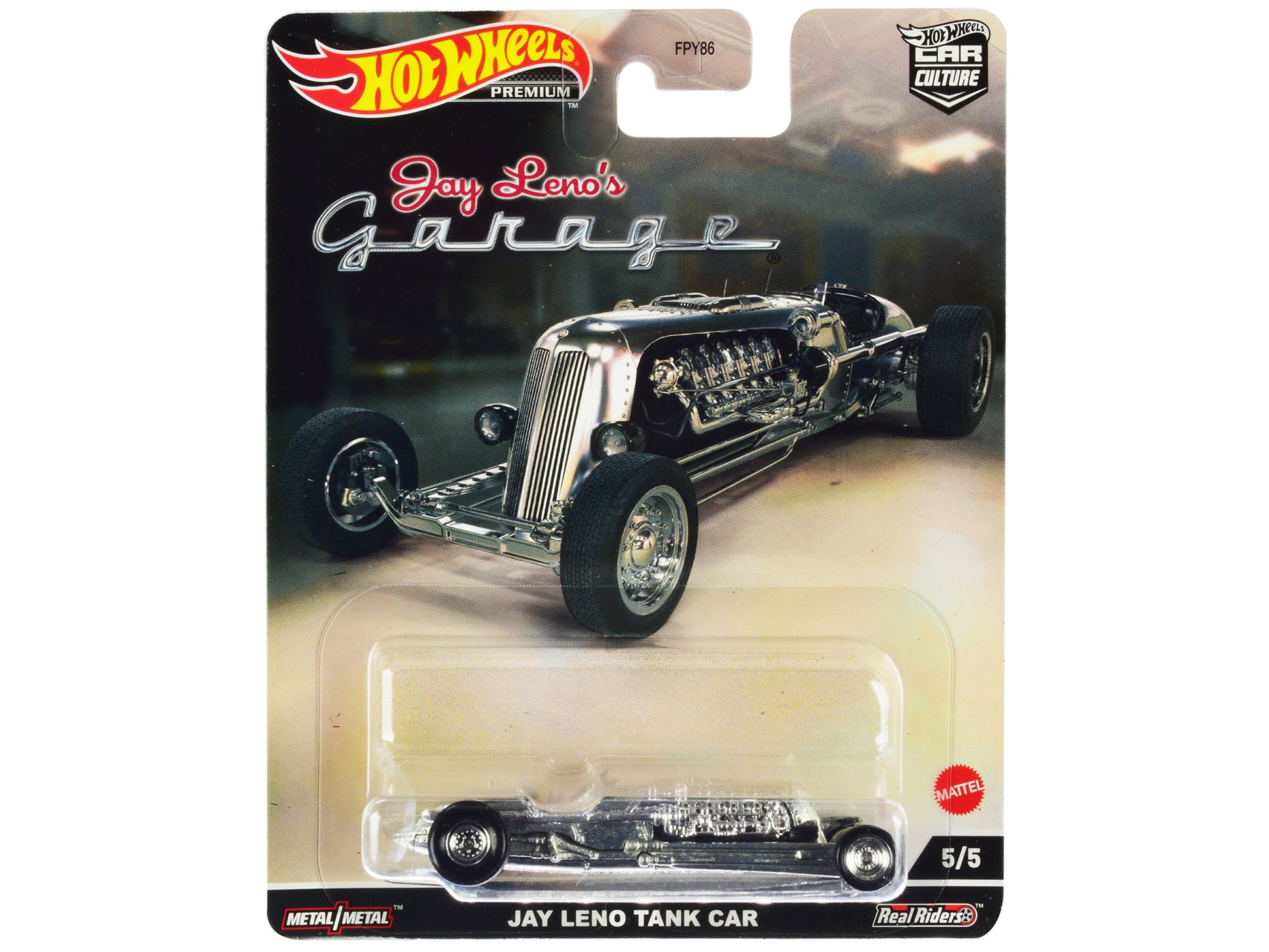 Jay Leno Tank Car Brushed Metal "Jay Leno’s Garage" Diecast Model Car by Hot Wheels-DiecastModeler.com