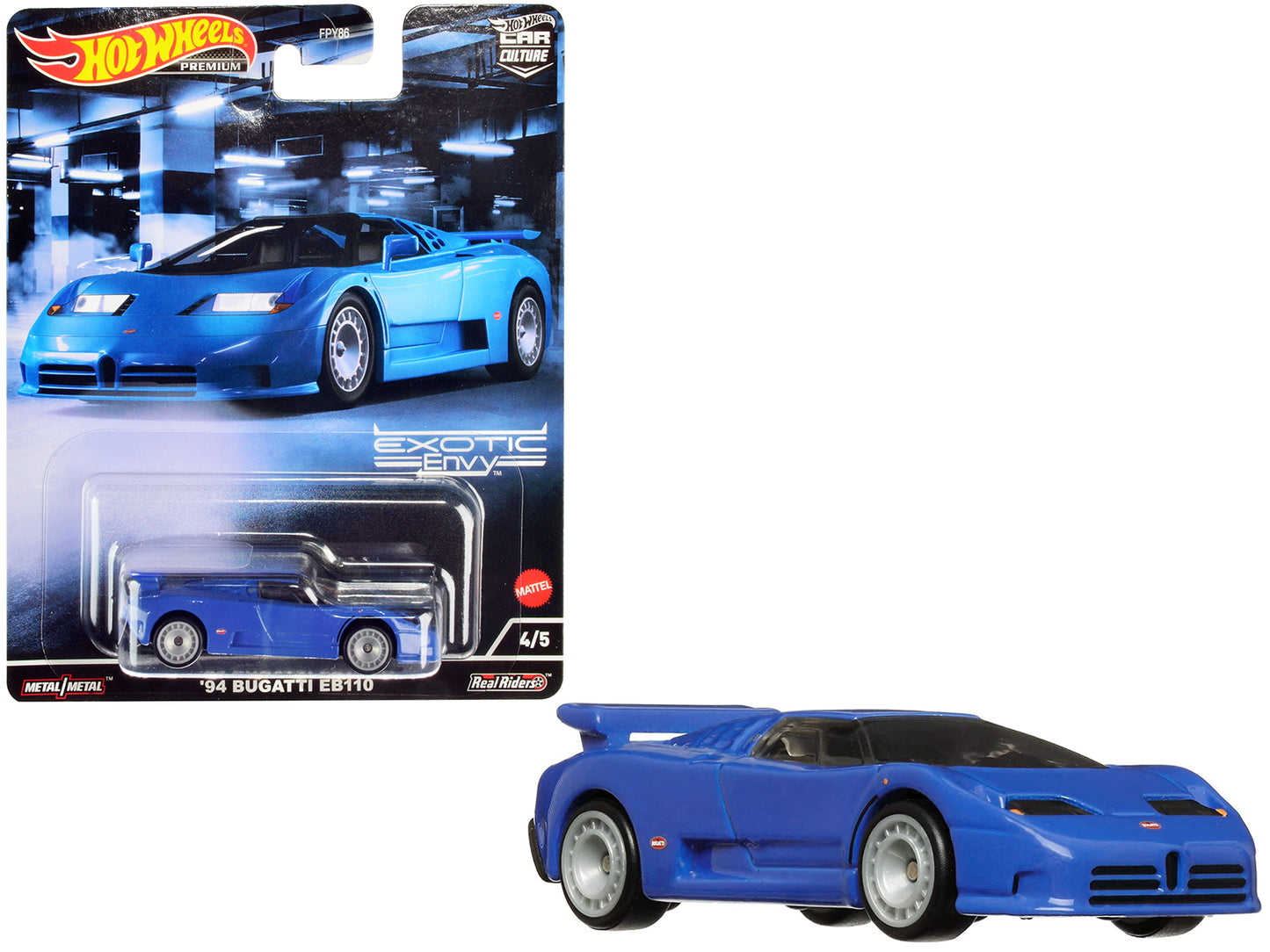 1994 Bugatti EB110 Blue "Exotic Envy" Series Diecast Model Car by Hot Wheels-DiecastModeler.com