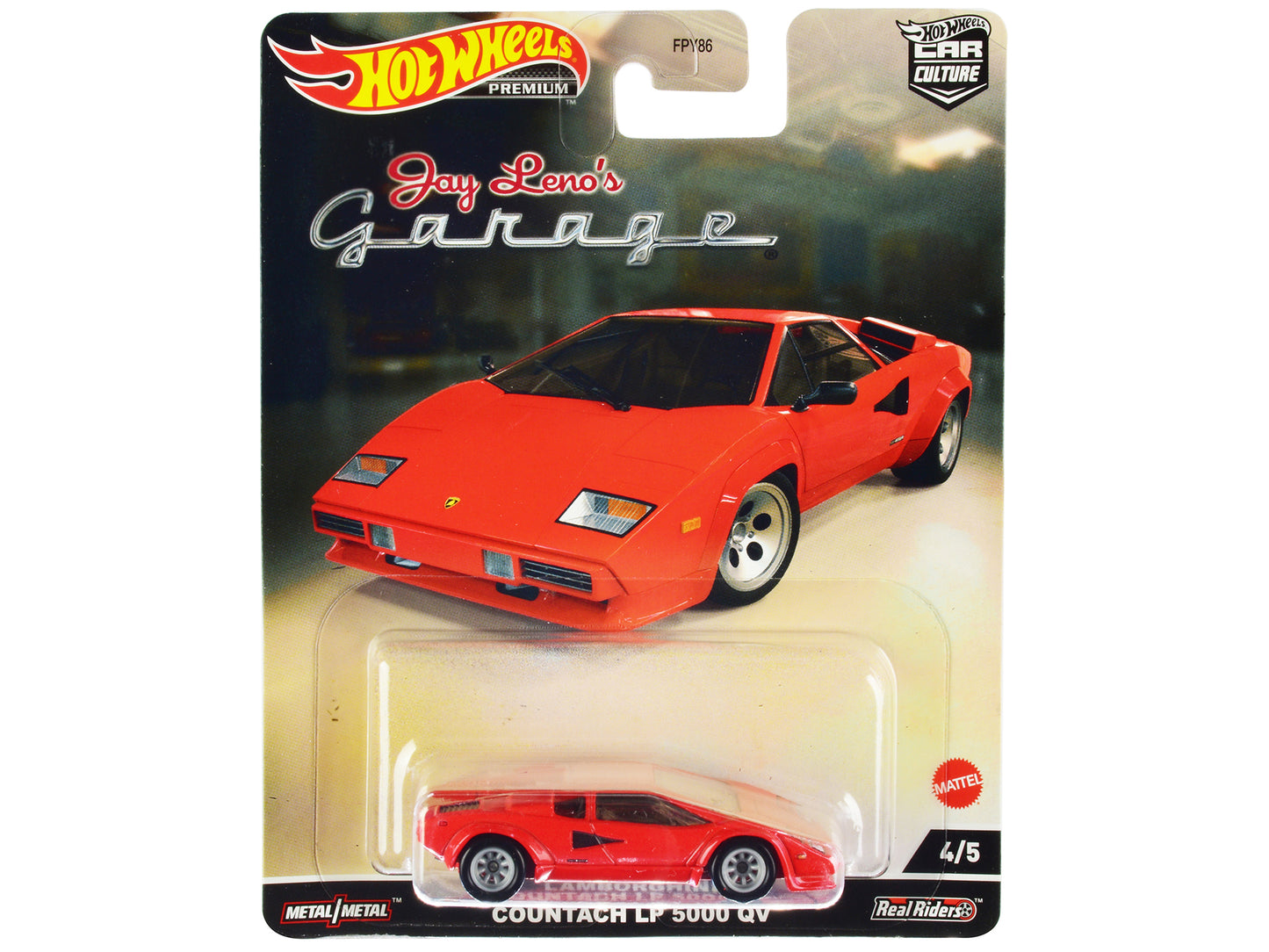 Lamborghini Countach LP 5000 QV Red "Jay Leno’s Garage" Diecast Model Car by Hot Wheels-DiecastModeler.com