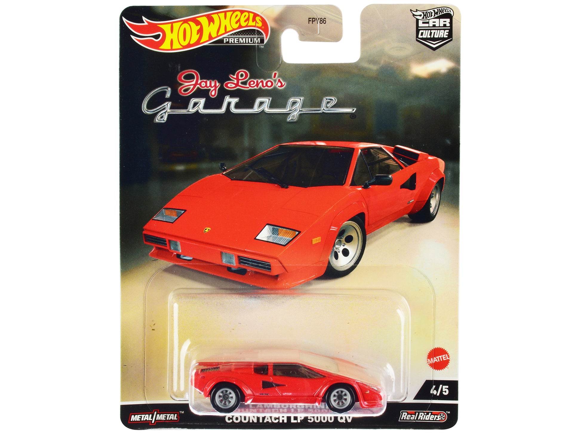Lamborghini Countach LP 5000 QV Red "Jay Leno’s Garage" Diecast Model Car by Hot Wheels-DiecastModeler.com