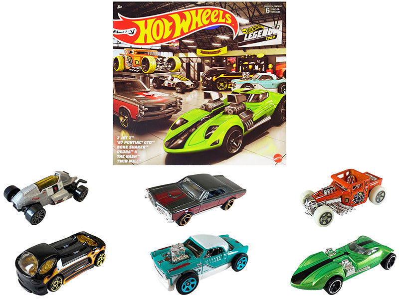 "Hot Wheels Legends" 6 piece Set Diecast Model Cars by Hot Wheels-DiecastModeler.com
