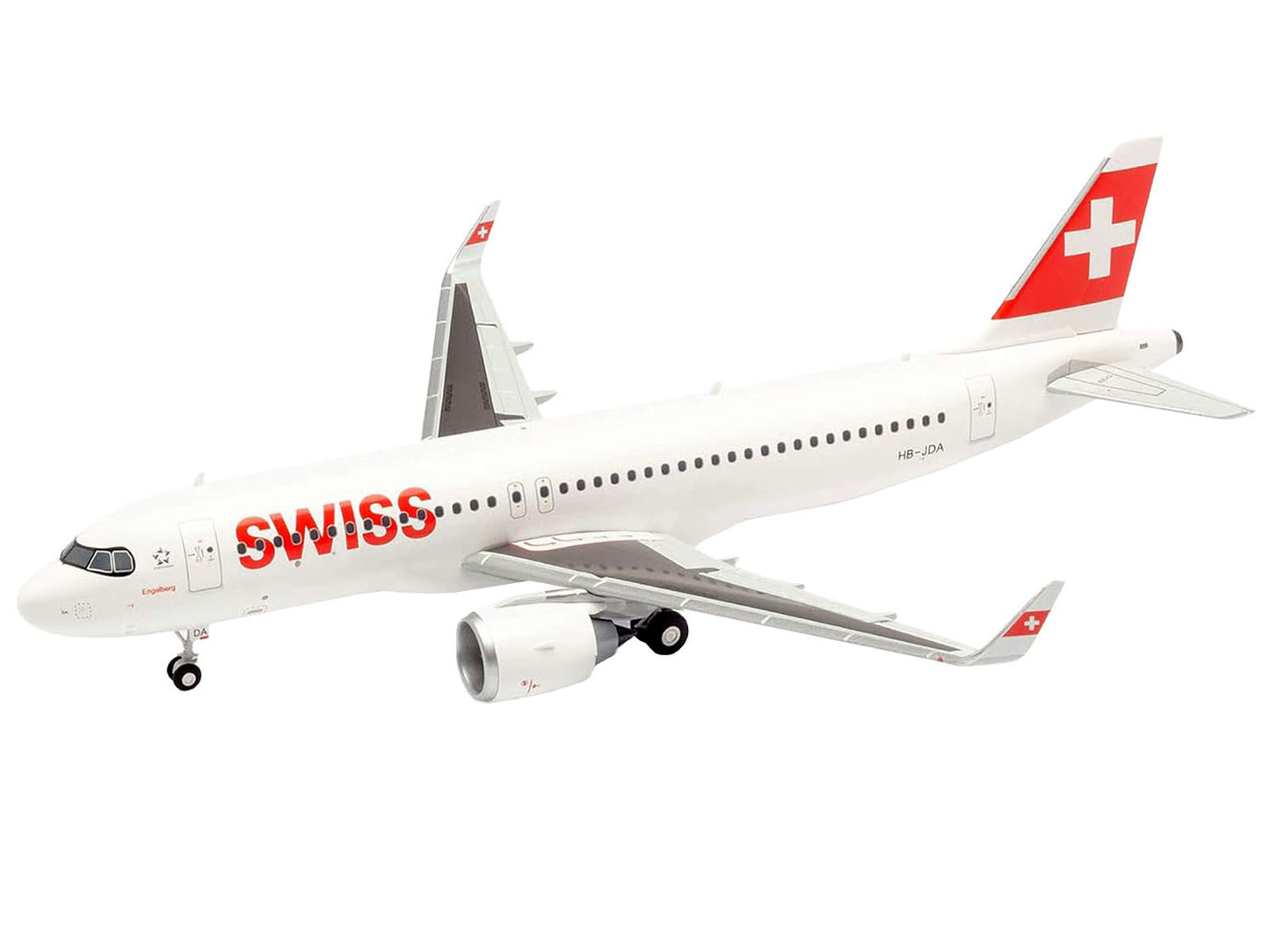 Airbus A220-100 Commercial Aircraft "Swiss International Air Lines" (HB-JBH) White with Red Tail 1/200 Diecast Model Airplane by Herpa