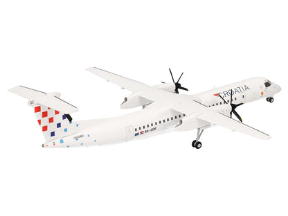 Bombardier Q400 Commercial Aircraft "Croatia Airlines" (9A-CQE) White with Tail Graphics 1/200 Diecast Model Airplane by Herpa