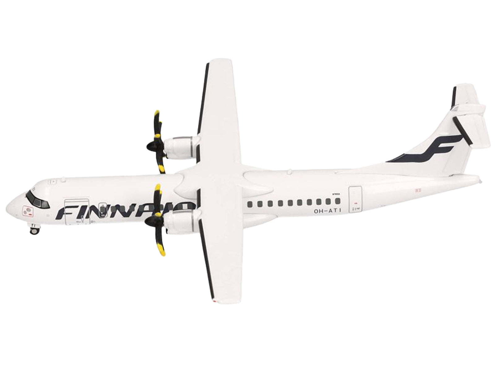 ATR 72-500 Commercial Aircraft "FinnAir" (OH-ATI) White 1/200 Diecast Model Airplane by Herpa-DiecastModeler.com