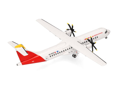 ATR 72-600 Commercial Aircraft "Iberia Regional" (9H-NCD) White with Red Tail 1/200 Diecast Model Airplane by Herpa-DiecastModeler.com