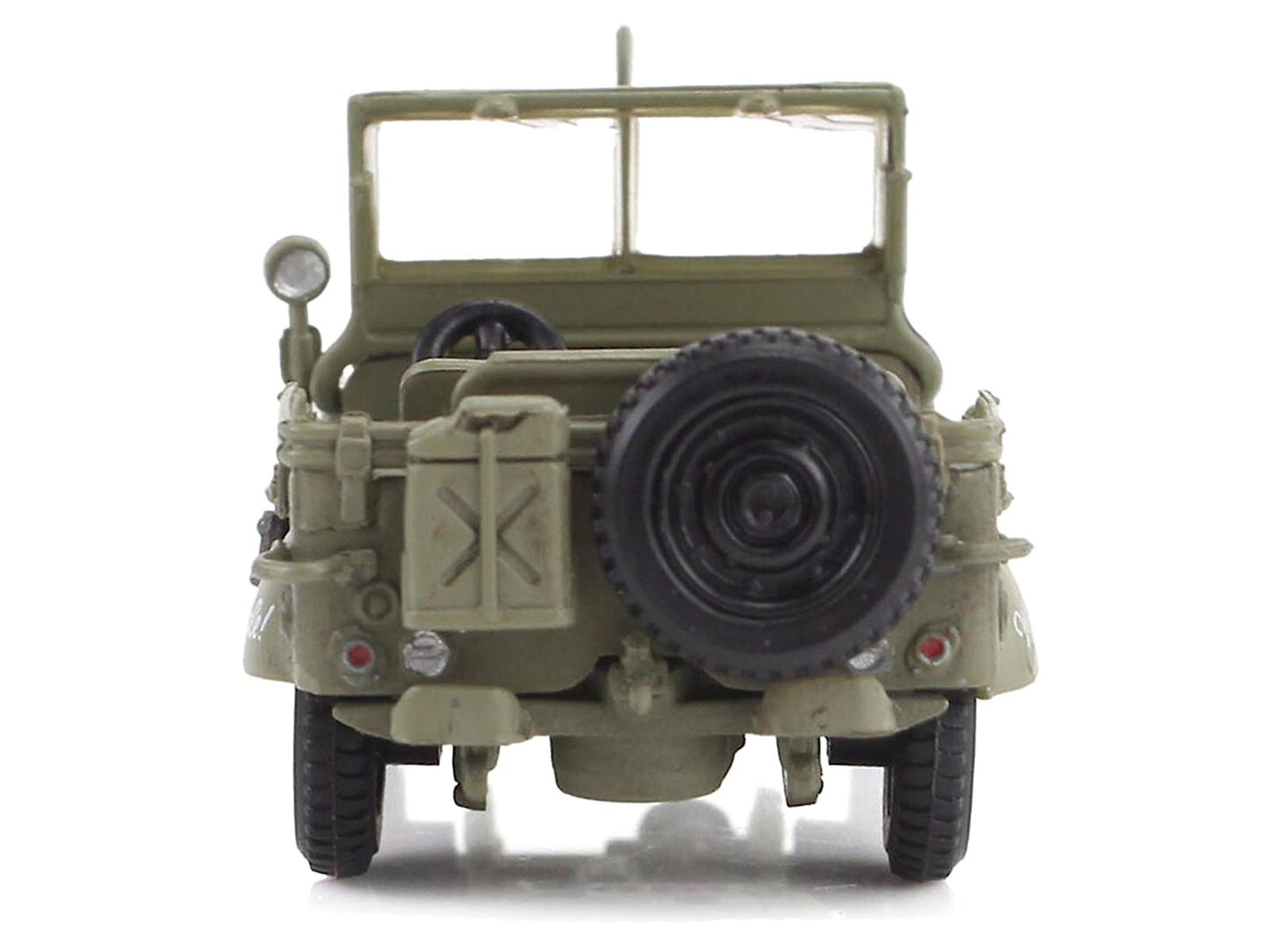 U.S. 1/4 ton Military Vehicle Olive Drab "Gen. George Patton US 3rd Army War Eagle" (1945) United States Army "Ground Power Series" 1/72 Diecast Model by Hobby Master