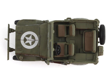 U.S. 1/4 ton Military Vehicle Olive Drab "Gen. George Patton US 3rd Army War Eagle" (1945) United States Army "Ground Power Series" 1/72 Diecast Model by Hobby Master