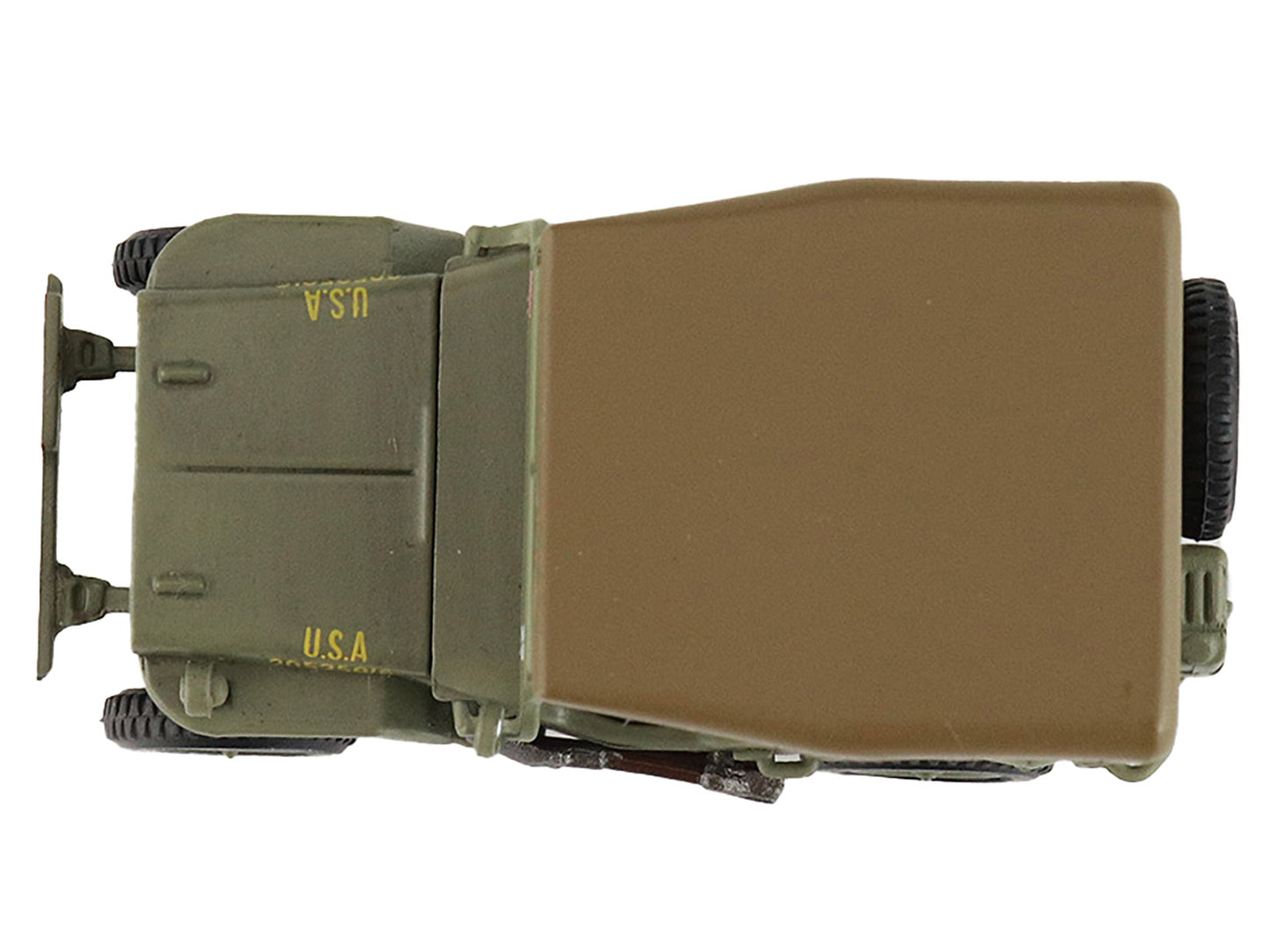 U.S. 1/4 ton Military Vehicle Olive Drab "Gen. Douglas MacArthur Leyte WWII" (1945) United States Army "Ground Power Series" 1/72 Diecast Model by Hobby Master