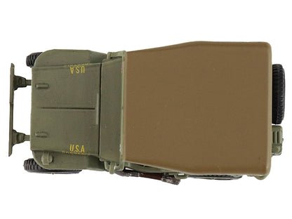 U.S. 1/4 ton Military Vehicle Olive Drab "Gen. Douglas MacArthur Leyte WWII" (1945) United States Army "Ground Power Series" 1/72 Diecast Model by Hobby Master