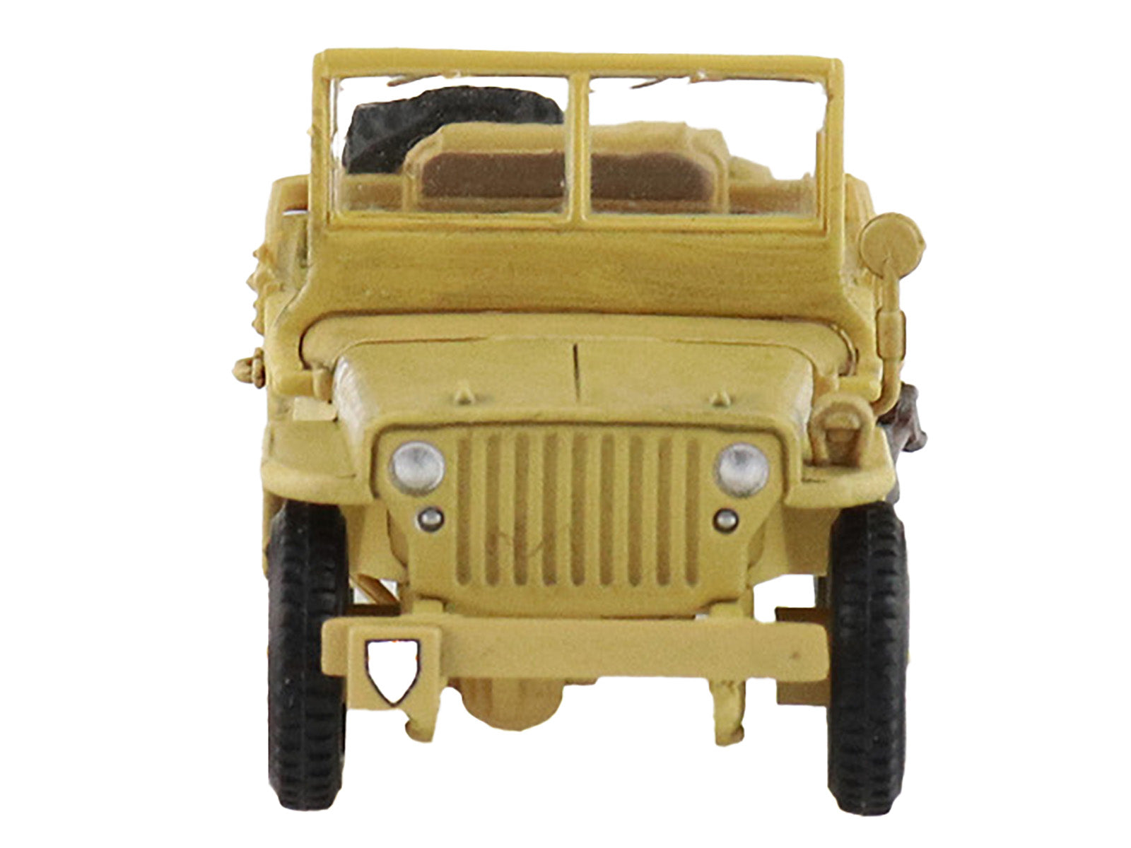 U.S. 1/4 ton Military Vehicle Desert Sand "British 8th Army Gen. Bernard Montgomery Sicily" (1943) Royal Army "Ground Power Series" 1/72 Diecast Model by Hobby Master-DiecastModeler.com