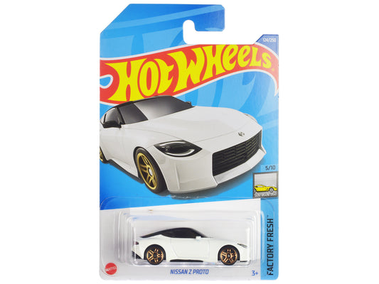 Nissan Z Proto White Metallic with Black Top "Factory Fresh" Series Diecast Model Car by Hot Wheels-DiecastModeler.com