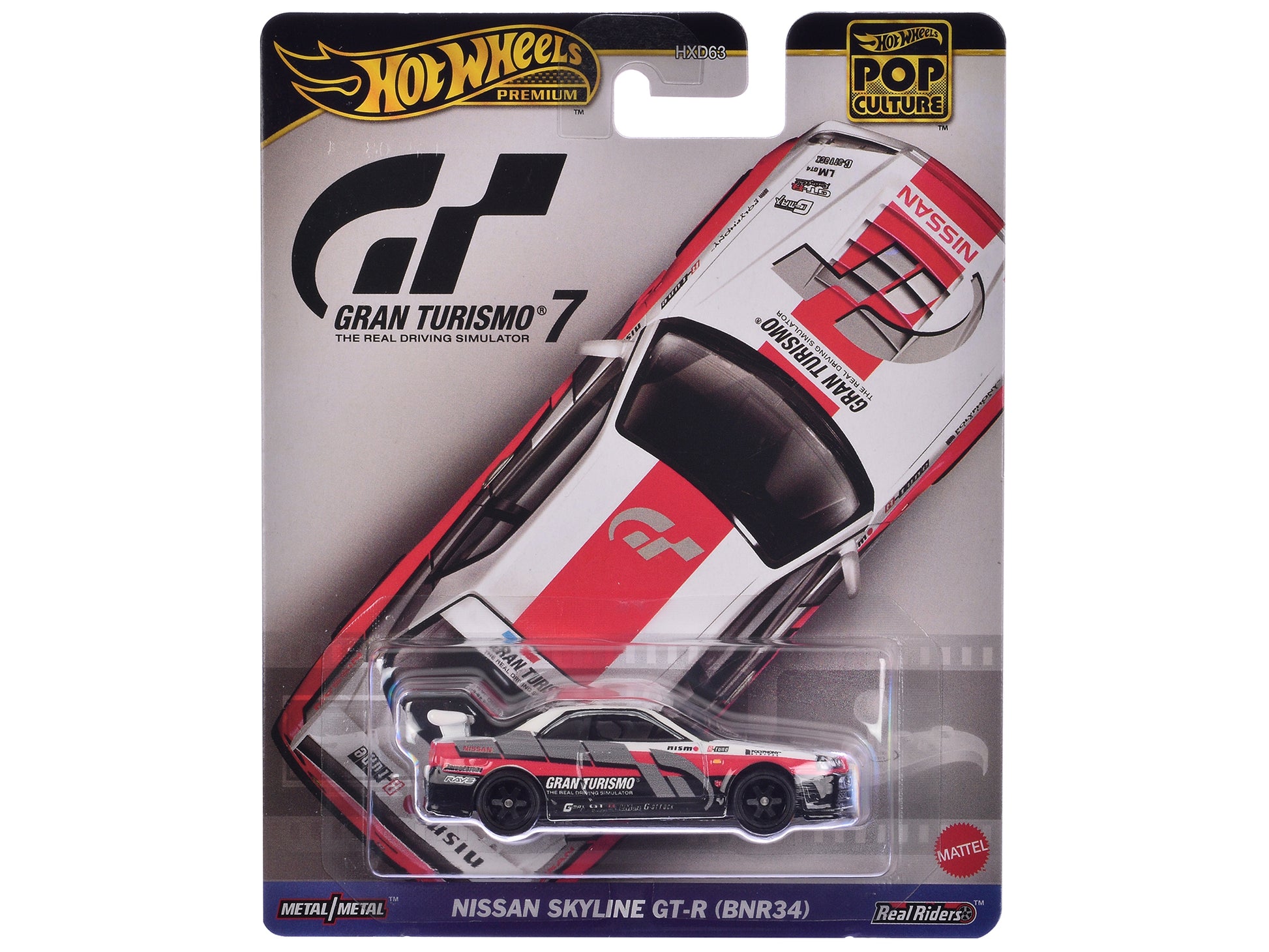 Nissan GT-R Nismo GT3 #23 White "Gran Turismo 7" Video Game Diecast Model Car by Hot Wheels-DiecastModeler.com