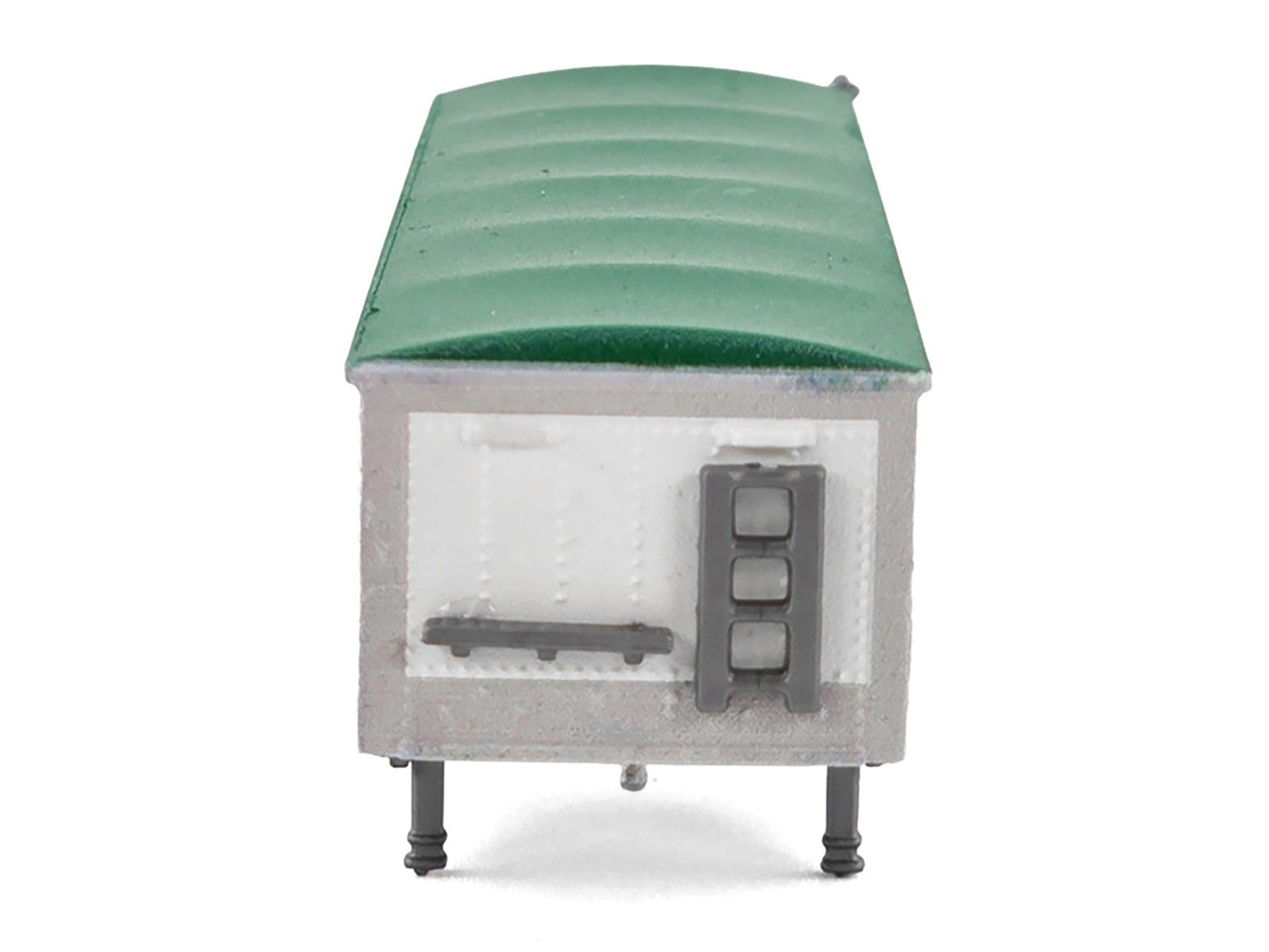 Covered Grain Trailer White with Green Tarp "Nutrena Feeds" 1/87 (HO) Plastic Model Car by HO Logistics-DiecastModeler.com
