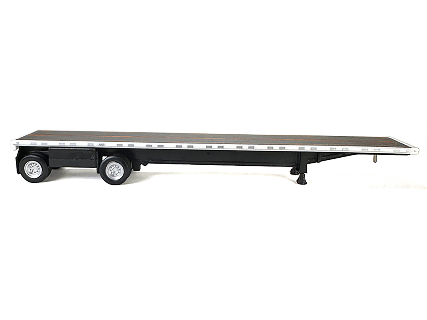 High Boy Spread Axle Flatbed Trailer White 1/87 (HO) Plastic Model Car by HO Logistics