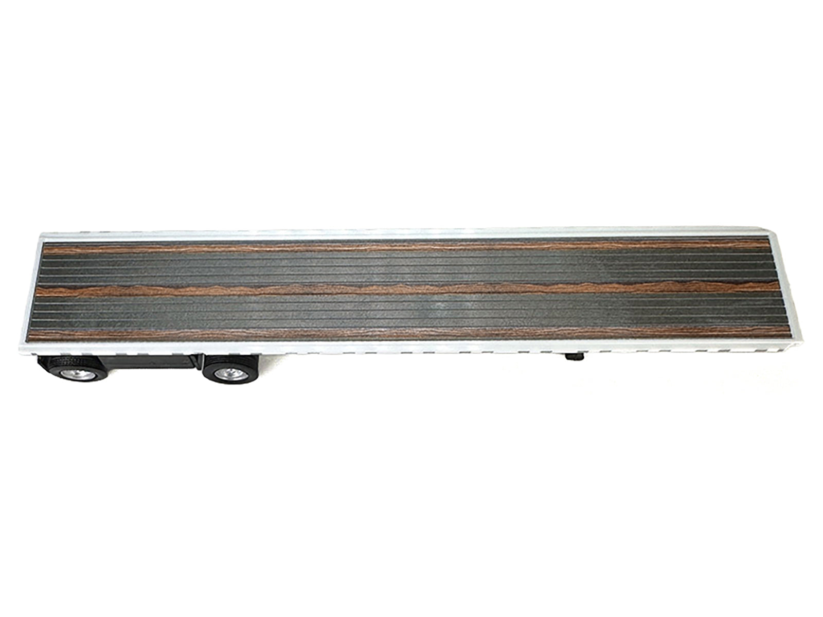 High Boy Spread Axle Flatbed Trailer White 1/87 (HO) Plastic Model Car by HO Logistics-DiecastModeler.com