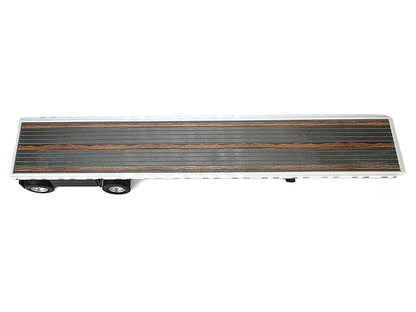 High Boy Spread Axle Flatbed Trailer White 1/87 (HO) Plastic Model Car by HO Logistics-DiecastModeler.com