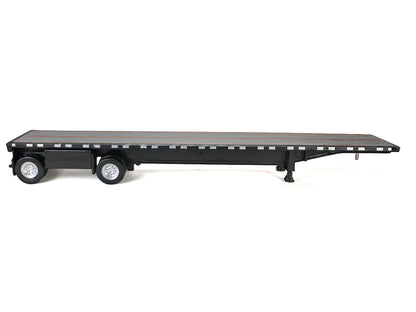 High Boy Spread Axle Flatbed Trailer Black 1/87 (HO) Plastic Model Car by HO Logistics