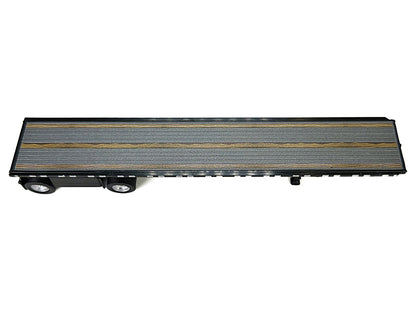 High Boy Spread Axle Flatbed Trailer Black 1/87 (HO) Plastic Model Car by HO Logistics