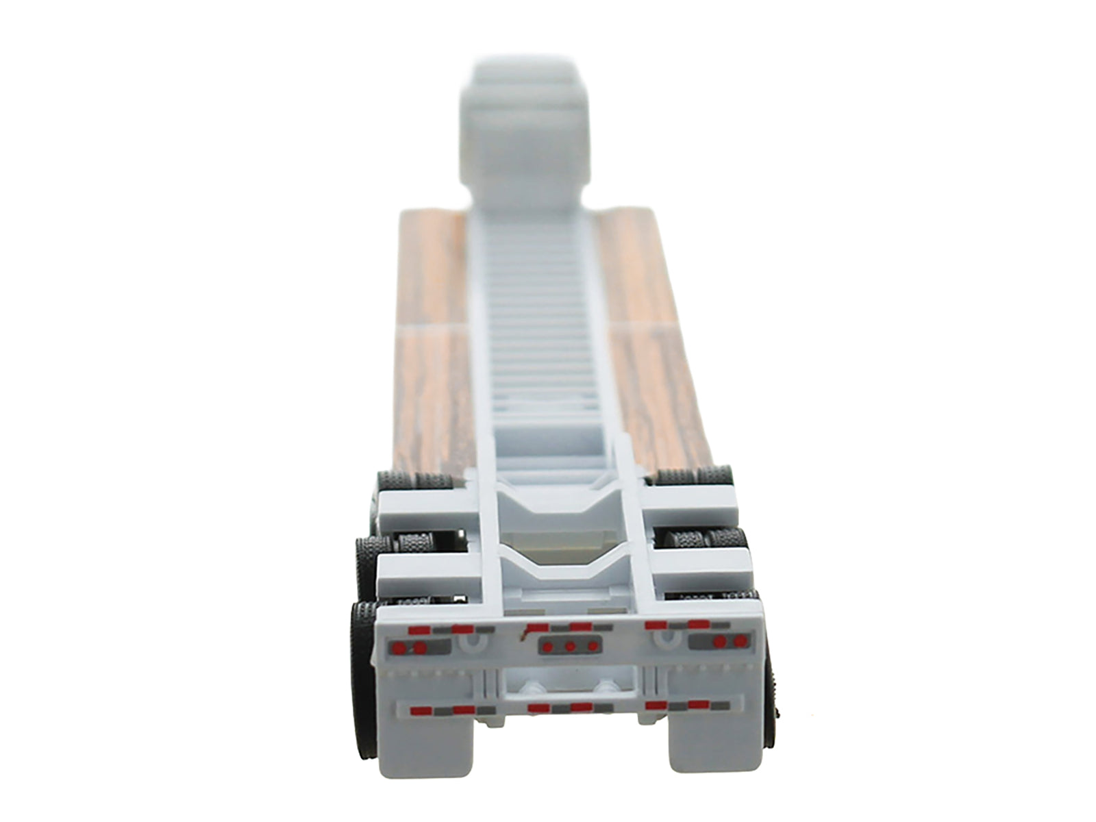 Low Boy Flatbed Trailer White 1/87 (HO) Plastic Model Car by HO Logistics-DiecastModeler.com