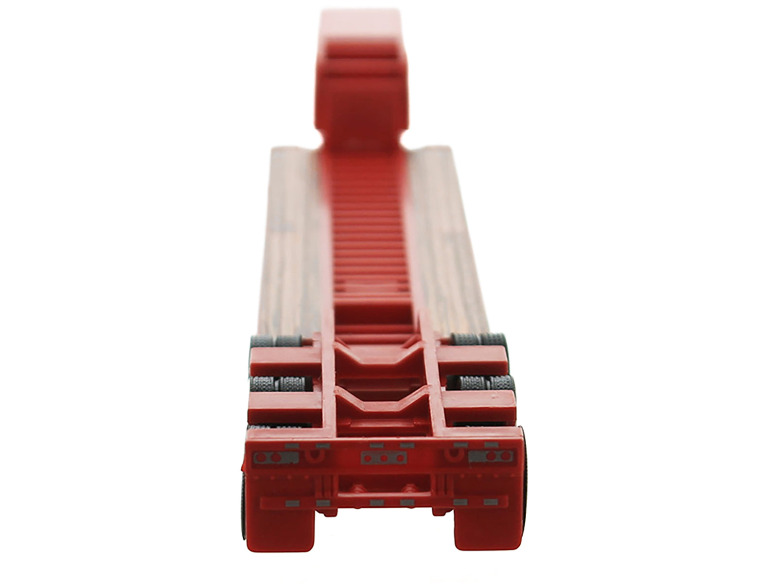 Low Boy Flatbed Trailer Red 1/87 (HO) Plastic Model Car by HO Logistics-DiecastModeler.com