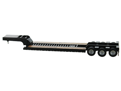 Low Boy Flatbed Trailer Black 1/87 (HO) Plastic Model Car by HO Logistics