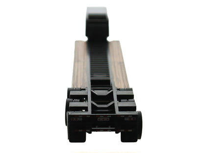 Low Boy Flatbed Trailer Black 1/87 (HO) Plastic Model Car by HO Logistics