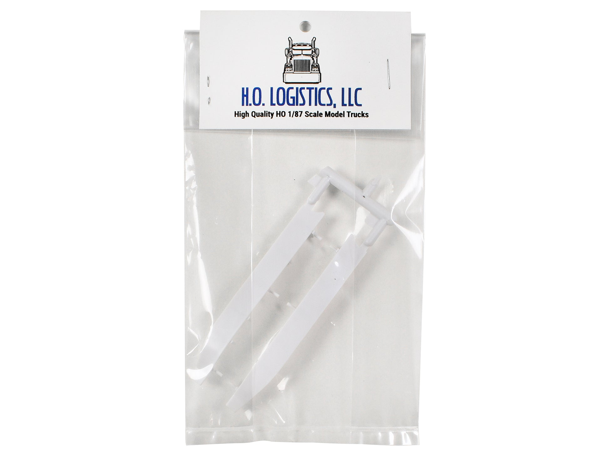 Trailer Wind Skirts for 53' Dry Vans White 1/87 (HO) Plastic Model Car by HO Logistics-DiecastModeler.com