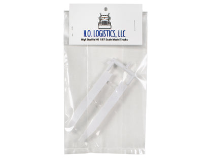 Trailer Wind Skirts for 53' Dry Vans White 1/87 (HO) Plastic Model Car by HO Logistics