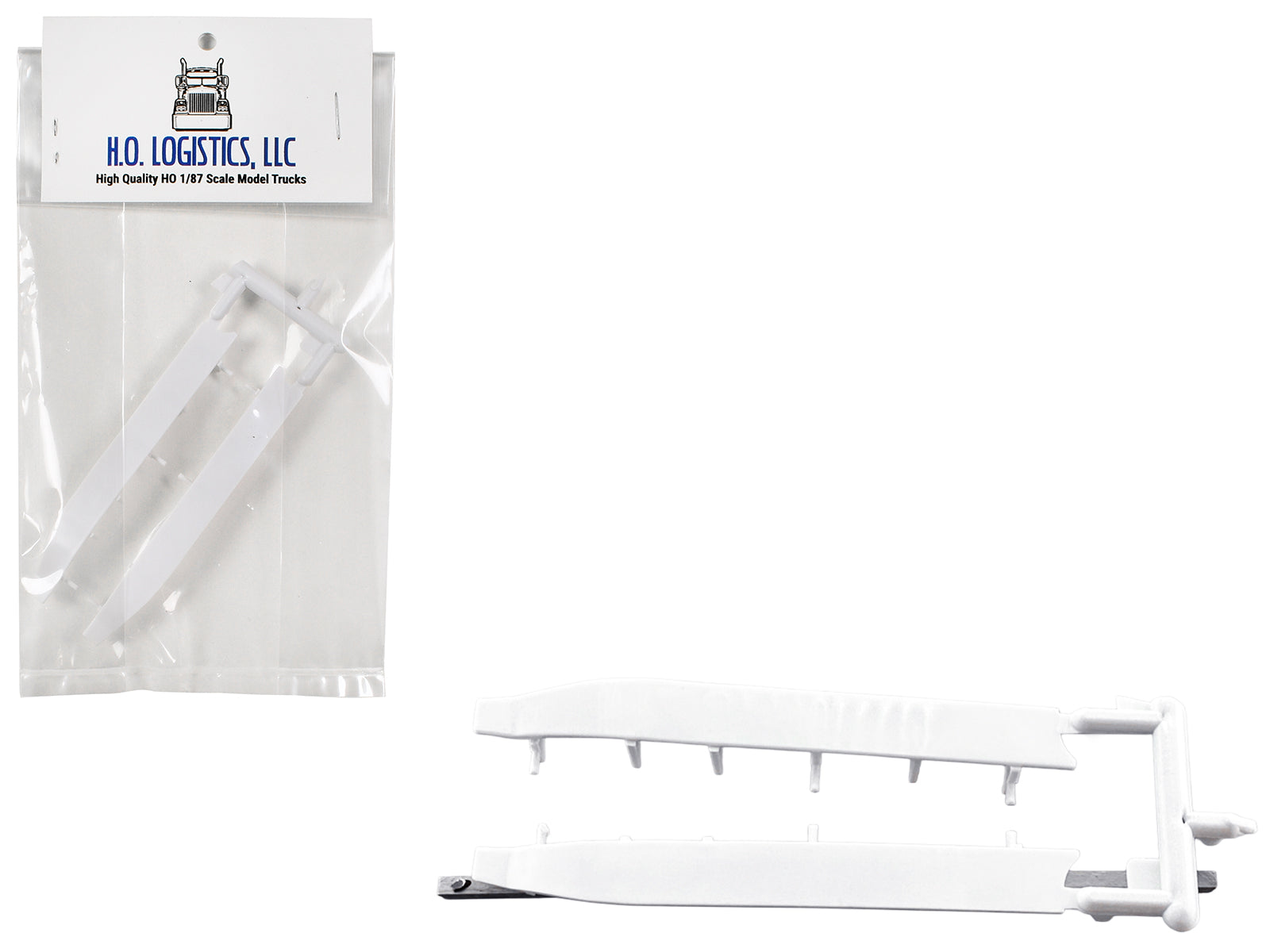 Trailer Wind Skirts for 53' Dry Vans White 1/87 (HO) Plastic Model Car by HO Logistics-DiecastModeler.com