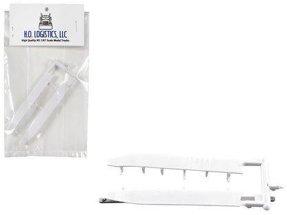 Trailer Wind Skirts for 53' Dry Vans White 1/87 (HO) Plastic Model Car by HO Logistics-DiecastModeler.com