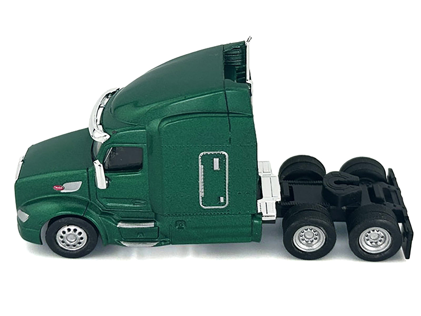 Peterbilt 579 Sleeper Cab Green Metallic 1/87 (HO) Plastic Model Car by HO Logistics-DiecastModeler.com
