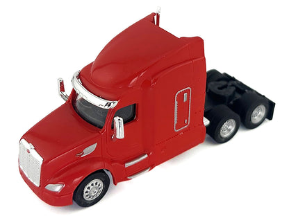 Peterbilt 579 Sleeper Cab Red 1/87 (HO) Plastic Model Car by HO Logistics