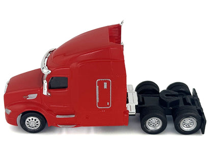 Peterbilt 579 Sleeper Cab Red 1/87 (HO) Plastic Model Car by HO Logistics