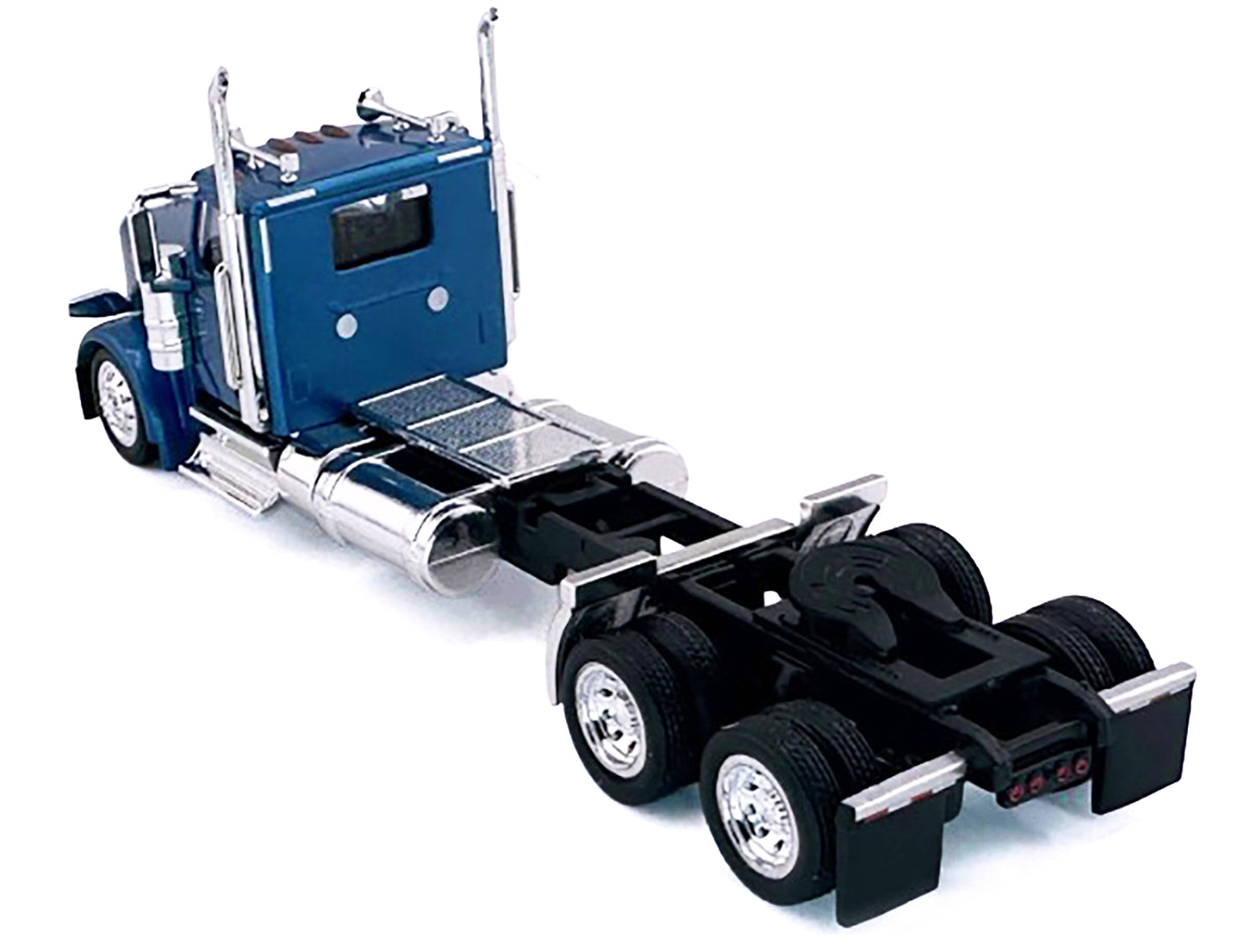 Peterbilt 589 2-Axel Day Cab Blue Metallic 1/87 (HO) Plastic Model Car by HO Logistics